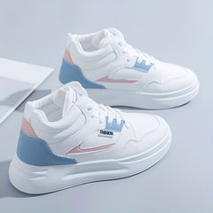 Women's Chunky High Top Sneakers Non Slip Lace Up Casual Shoes