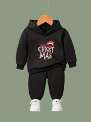 Girls 2pc Alphabets Hooded Sweatshirt & Sweatpants Set