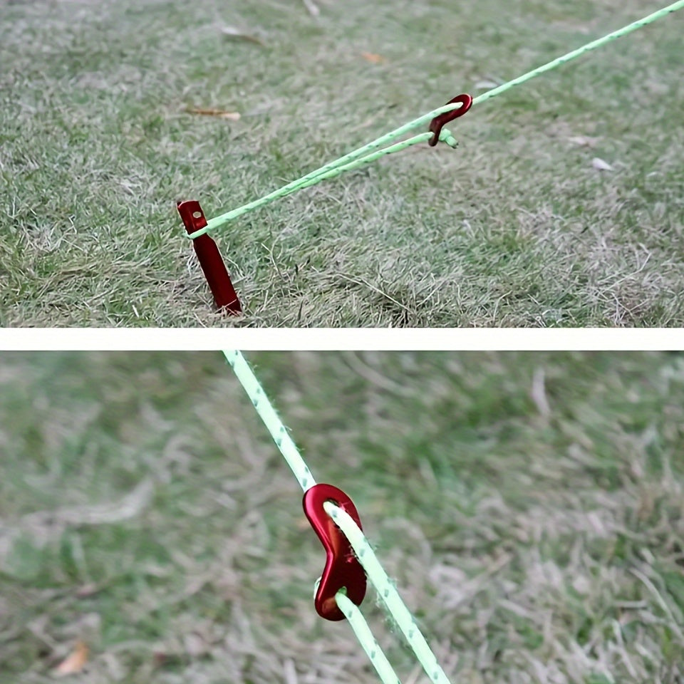 4 Pack Outdoor Aluminum Alloy Guyline Adjuster Tent Guyline Tensioner
