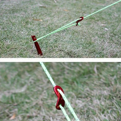 4 Pack Outdoor Aluminum Alloy Guyline Adjuster Tent Guyline Tensioner