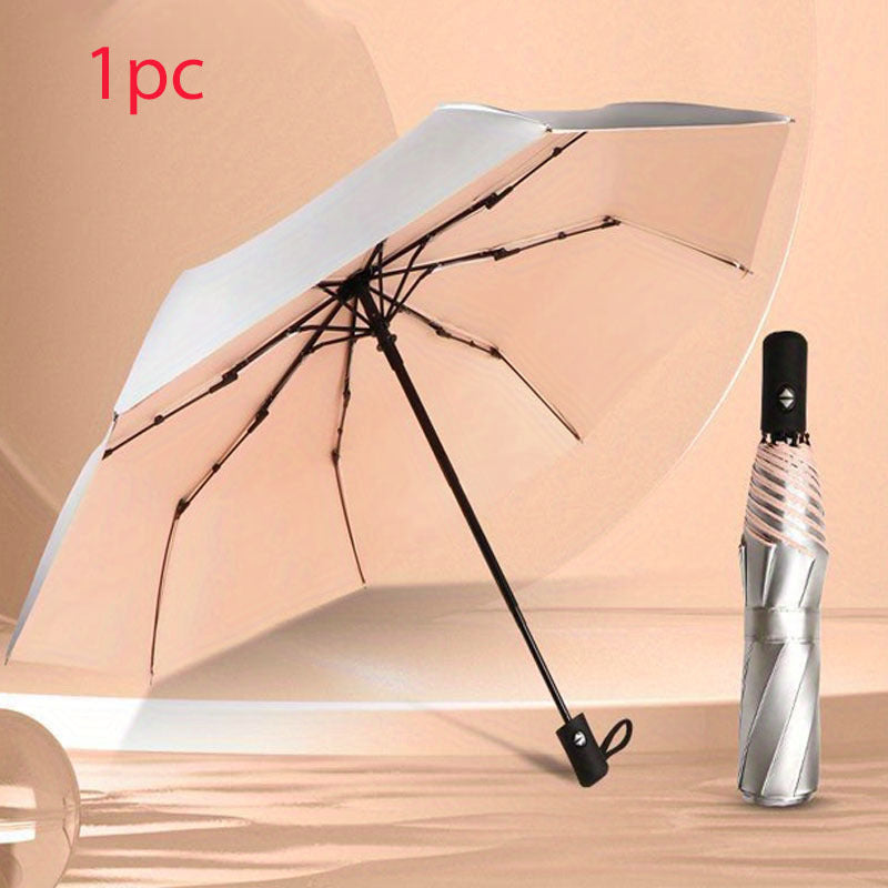 Automatic Titanium Sun Umbrella UPF50 Windproof Waterproof