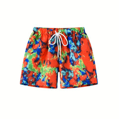 Boys Tie Dye Casual Shorts for Vacation Beach Kids Summer Clothes