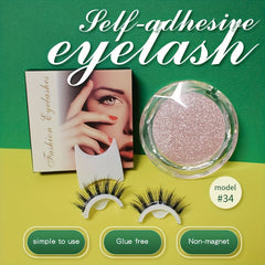 Reusable Adhesive False Eyelashes No Glue Lashes Easy to Apply