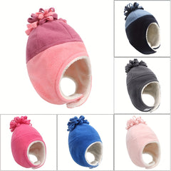 Winter Baby Polar Fleece Warm Plus Fleece Hat Boy Girl Ear Protection Hat