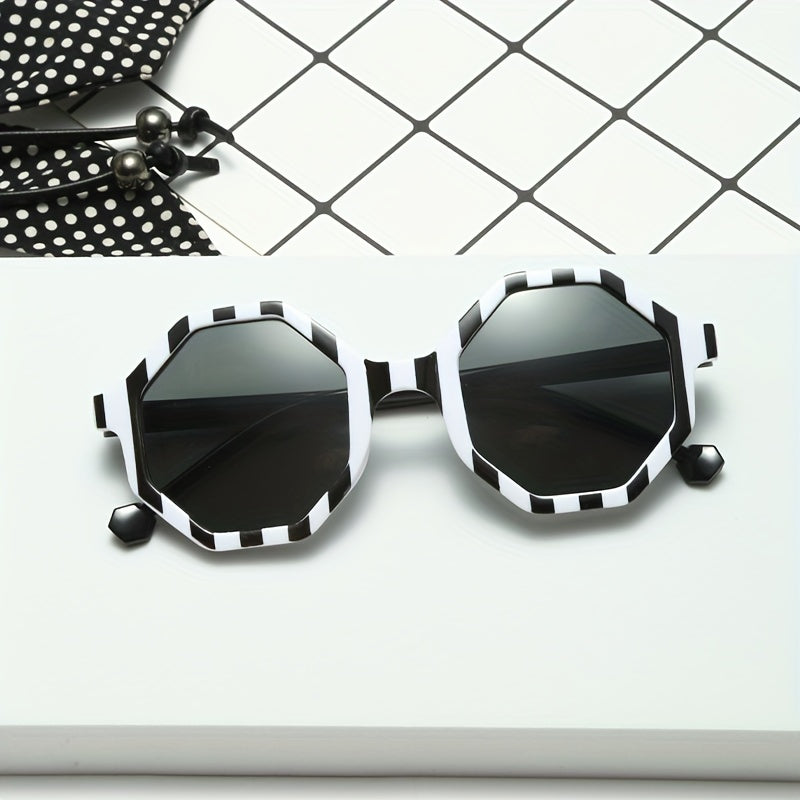 Girls Sweet Round Frame Sunglasses UV Protection Summer Sunglasses
