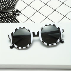 Girls Sweet Round Frame Sunglasses UV Protection Summer Sunglasses