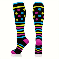3 Pairs Sports Compression Socks Running Fitness Calf Socks