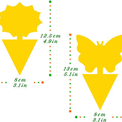 Non-Toxic Yellow Sticky Bug Traps for Indoor and Outdoor Use