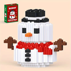 Christmas Snowman Model Assembly Building Blocks Toys Birthday