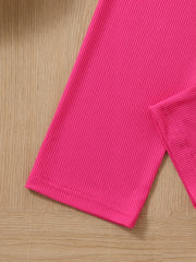 2pcs Girls Skinny Ribbed Cami Vest Top & Casual Trousers Summer Kids Clothes