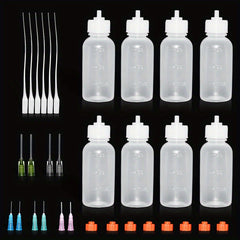 30ml Squeezable Needle Tip Bottles Set for DIY Crafts