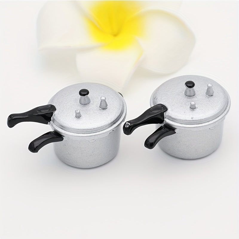 Mini Kitchen Toy Pressure Cooker Display Soup Pot Ornament
