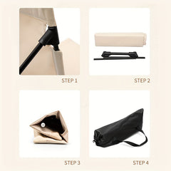 Portable Camping Chair with Storage Bag, Lightweight and Foldable