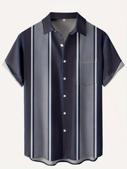 Geometric Print Men's Hawaiian Shirt for Summer Vacation