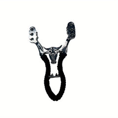 Stainless Steel Slingshot with 3 Cards, 6 Strands Rubber Band