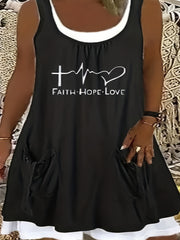 Tank Dress Set Women's Plus Casual Two Piece Set