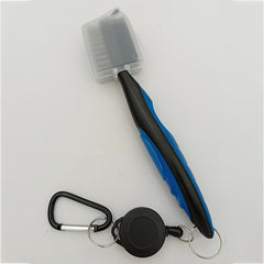 Golf Club Cleaning Brush with Protective Case and Carabiner Clip