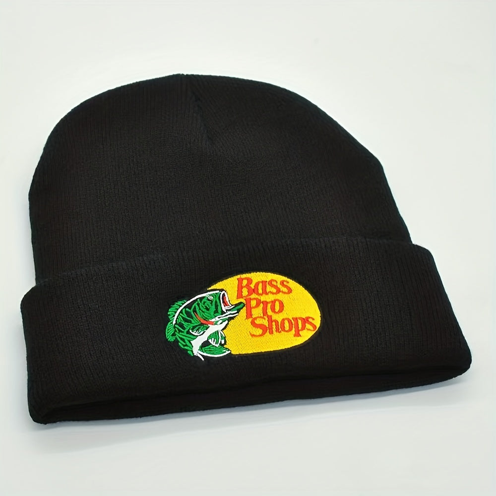 Embroidered Knitted Hat Pullover for Men