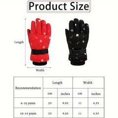 Kids Snow Gloves Winter Ski Gloves Thermal Waterproof Gloves