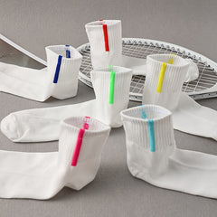 6 Pairs Striped Crew Socks Comfy & Breathable Women's Stockings