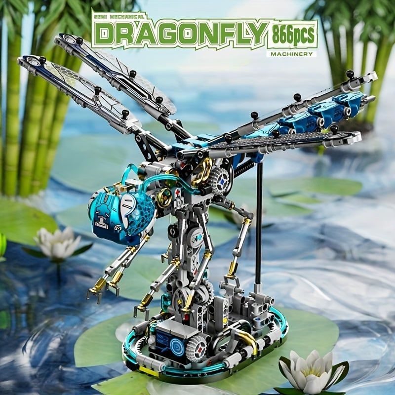 Mechanical Dragonfly Building Blocks Simulation Insect Model Toy