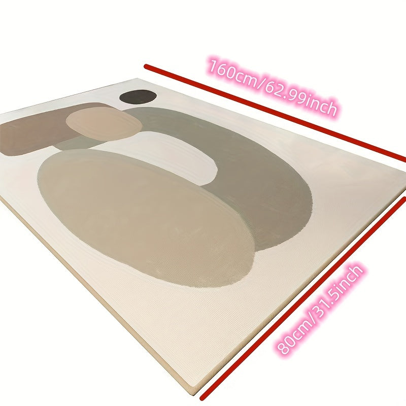 Modern Striped Water Waved Carpet Machine Washable for Door Mat Bedrooms