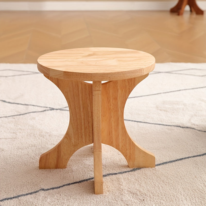Wooden Stool Shoe Changing Stool Solid Wood Small Stool Round Stool