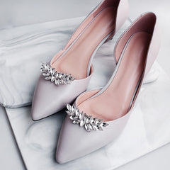 Crystal Rhinestone Shoe Clips DIY Floral Shoe Buckle Wedding Party
