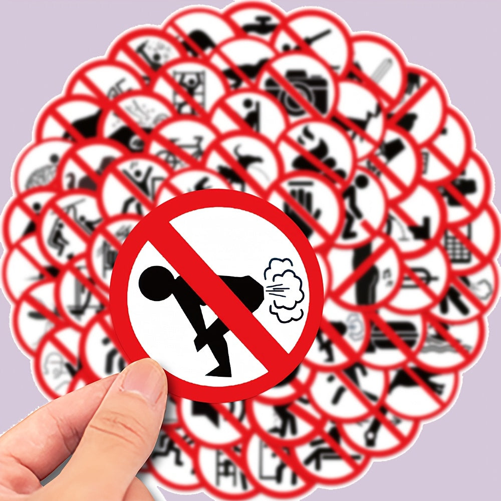 62pcs No Graffiti Reusable Vinyl Decals DIY Crafts Journals Luggage Motorc