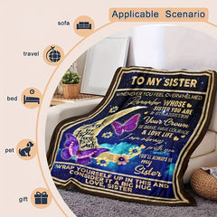 Outdoor Blanket To My Sister Warm Cozy Soft Throw Blanket
