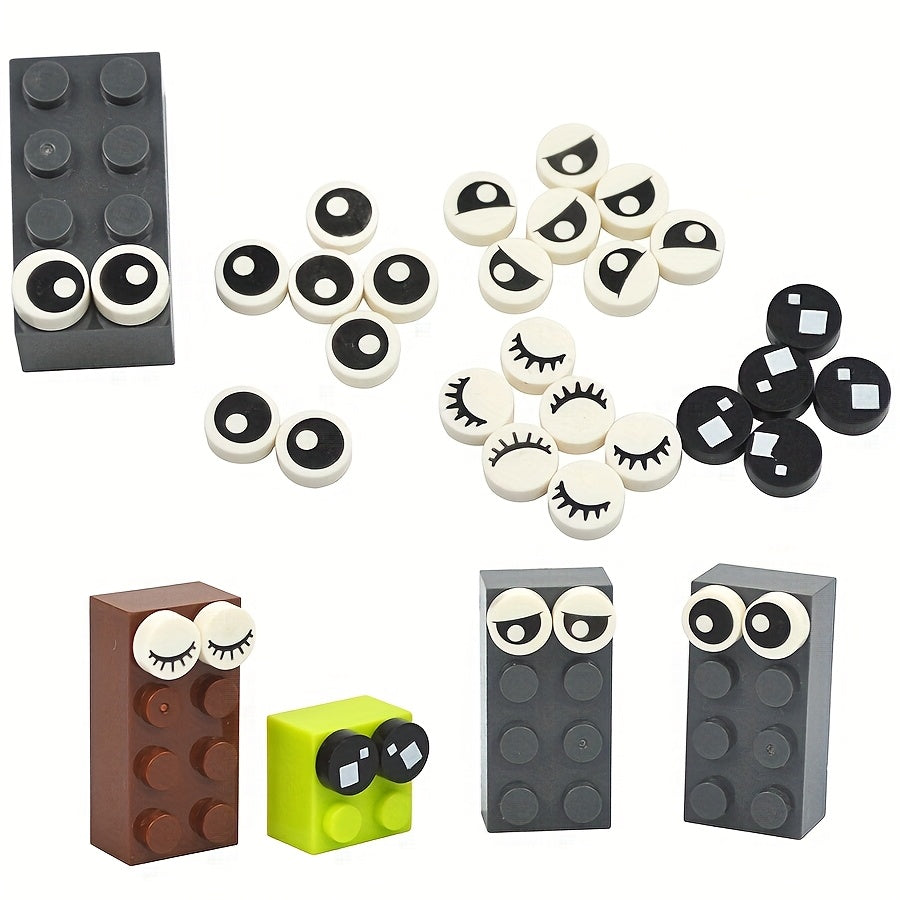 Circular Eyelash Pattern Building Blocks Creative MOC Toys