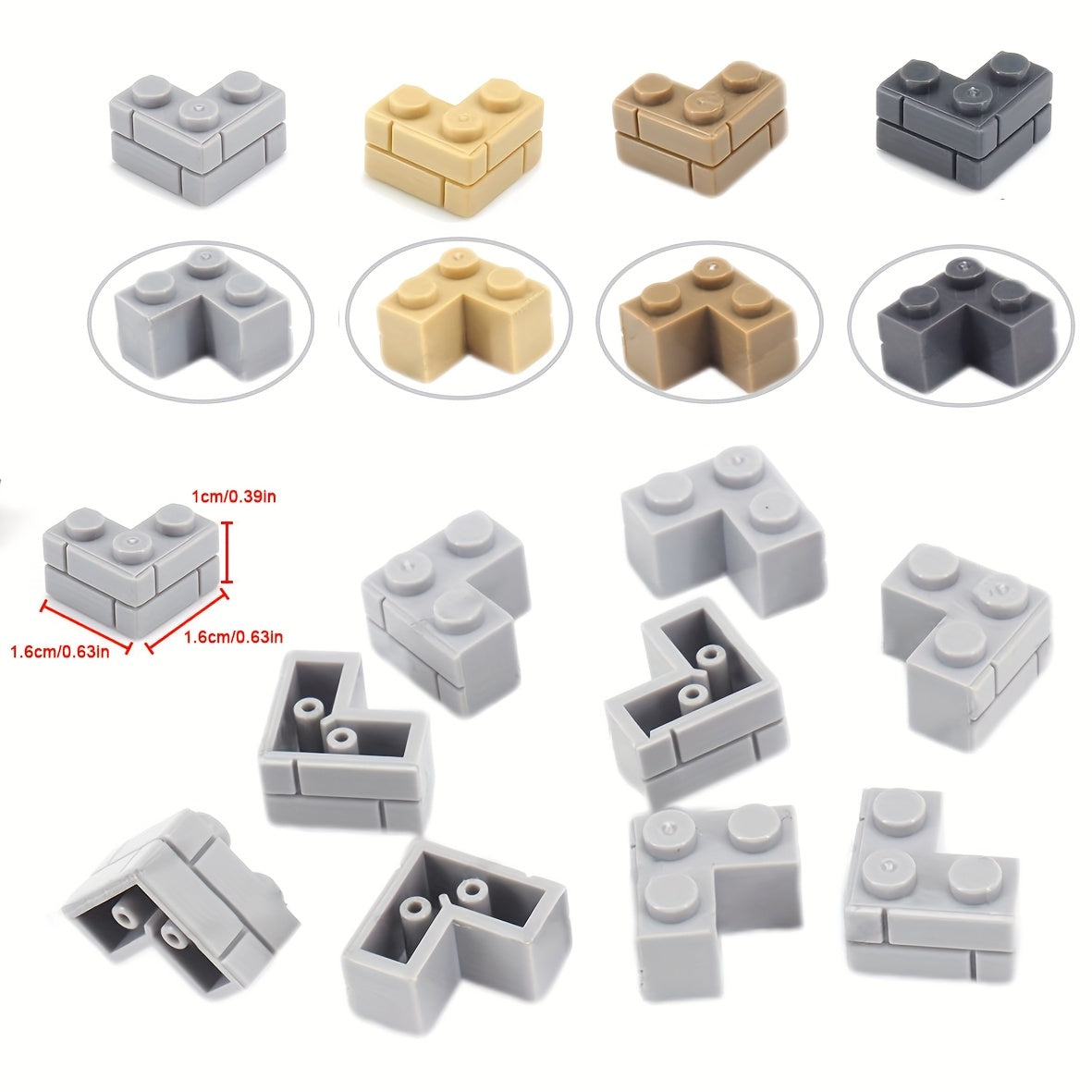 20pcs Corner Wall Tiles Small Pieces 1 2 Building B