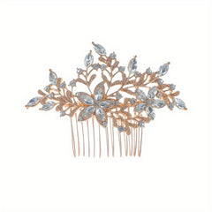 Crystal Floral Hair Comb Head Jewelry Bridal Wedding Hair Accessories