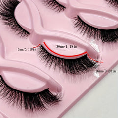5 Pairs Natural Winged Full Strip Lashes for Dramatic Makeup