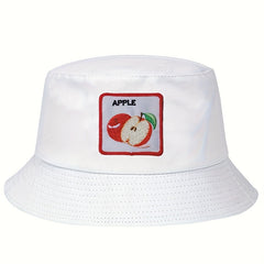 Fruit Embroidery Bucket Hat for Men Women