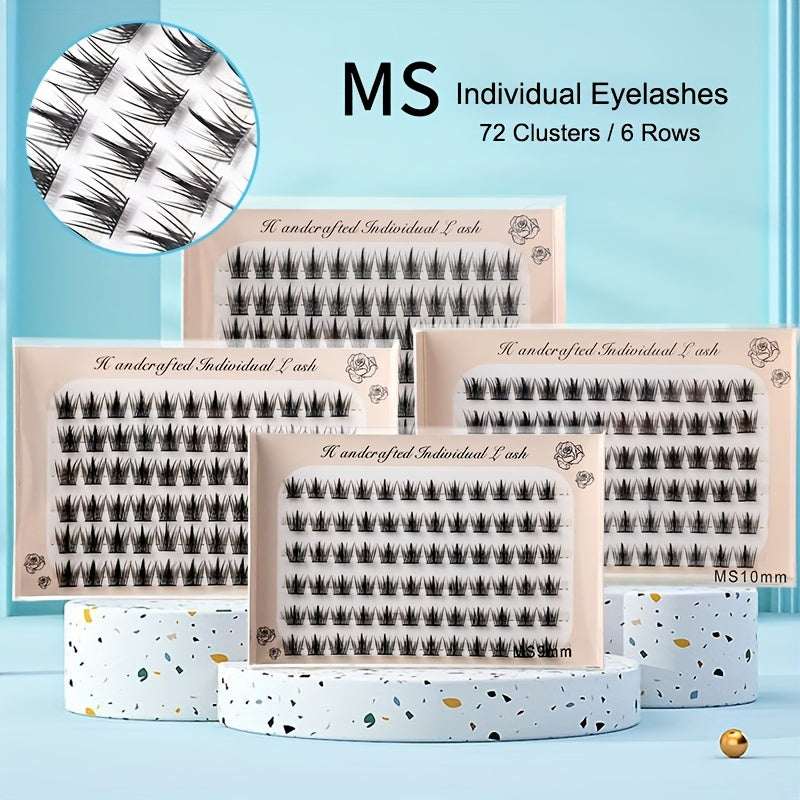 DIY Eyelash Extensions 9-12mm Cluster Lashes for Fuller Eyes