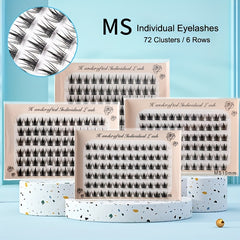 DIY Eyelash Extensions 9-12mm Cluster Lashes for Fuller Eyes