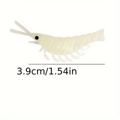 50pcs Bionic Mini Shrimp Soft Lure Perch Bass Fishing Tackle