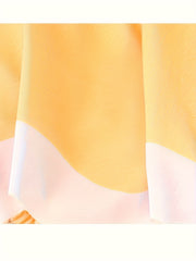 Girls 2pcs Swimsuit One Piece Tankini & Sequin Hairband Ruffle Dress