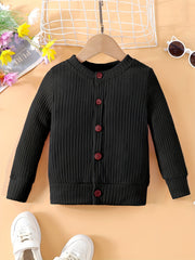 Comfy Toddler Girls Knit Cotton Long Sleeve Cardigan for Autumn Winter