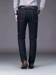 Men's Straight Leg Stretch Jeans with Pockets