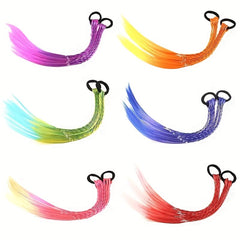 Colorful Braided Wig Hair Extensions Halloween Decoration Props