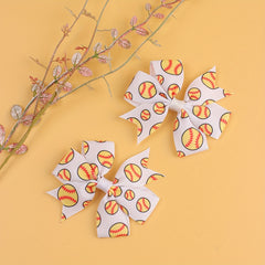 2pcs Children's Bow Hair Clip Set for Sports Hair Accessories