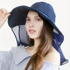 Chiffon Sun Hat with Big Bowknot UV Protection