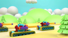 PP Material Building Block Construction Toy Plastic Toy Rocket Building Set Bull