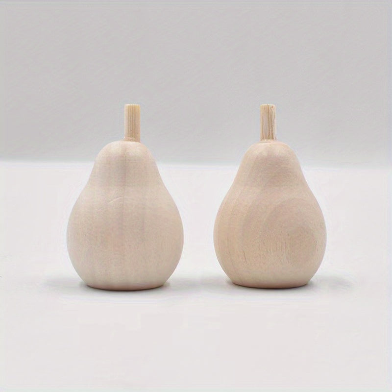 2pcs Creatve Painting Wooden Stuff Ornaments Graffiti Doll Accessories