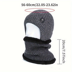 Men's Winter Warm Ear Protection Knitted Woolen Hat For Middle Aged And Elderly