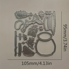 Christmas Snowman Cocoa Cup Metal Dies for Card Making