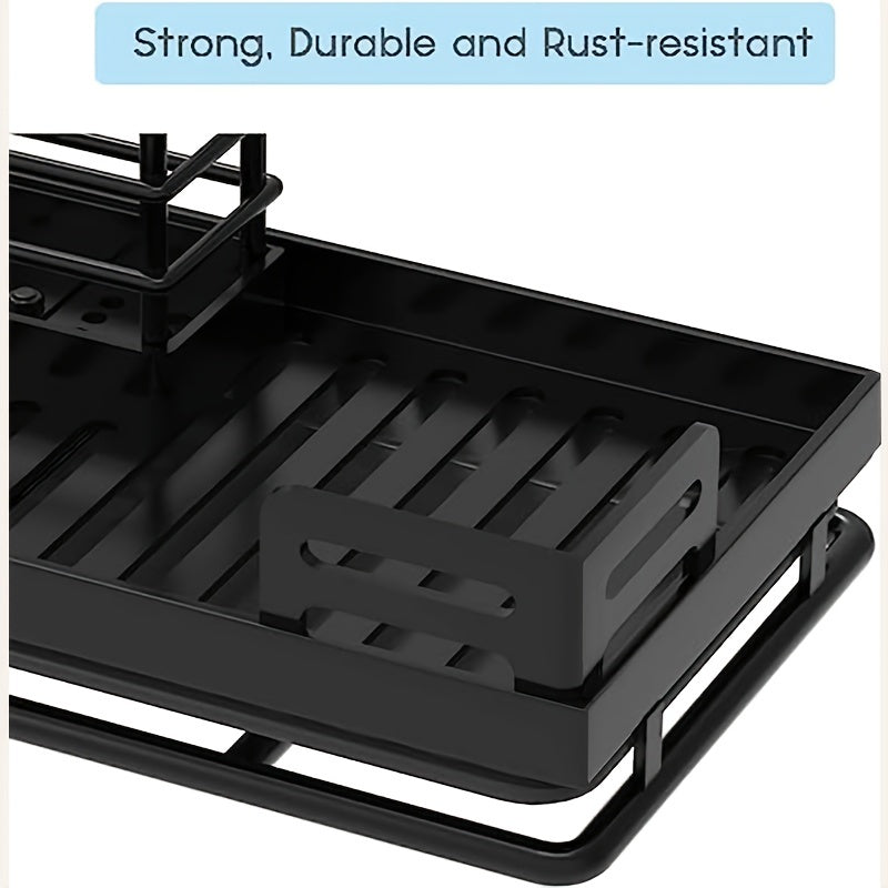 Metal Sink Caddy Kitchen Organizer with Drain Tray
