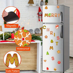 Christmas Decor Refrigerator Stickers Holiday Party Magnetic Waterpr